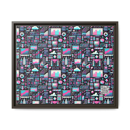 Digital Rebellion Youthful Streetwear with a Rebellious Digital Twist Matte Canvas, Framed (multi-color) - 8404 Design-71 A