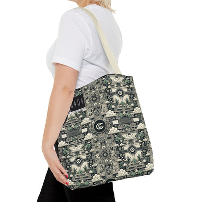 Cyber Garden Party Tech Garden Extravaganza Tote Bag - 8404 Design-54