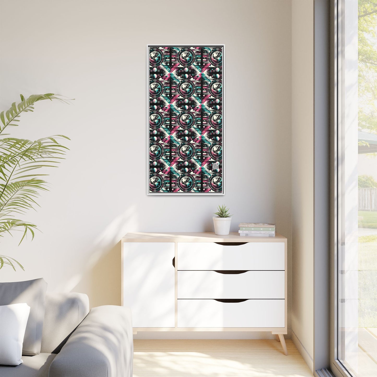 Digital Artistry Digital-native Streetwear Matte Canvas, Framed (multi-color) - 8404 Design-62 B