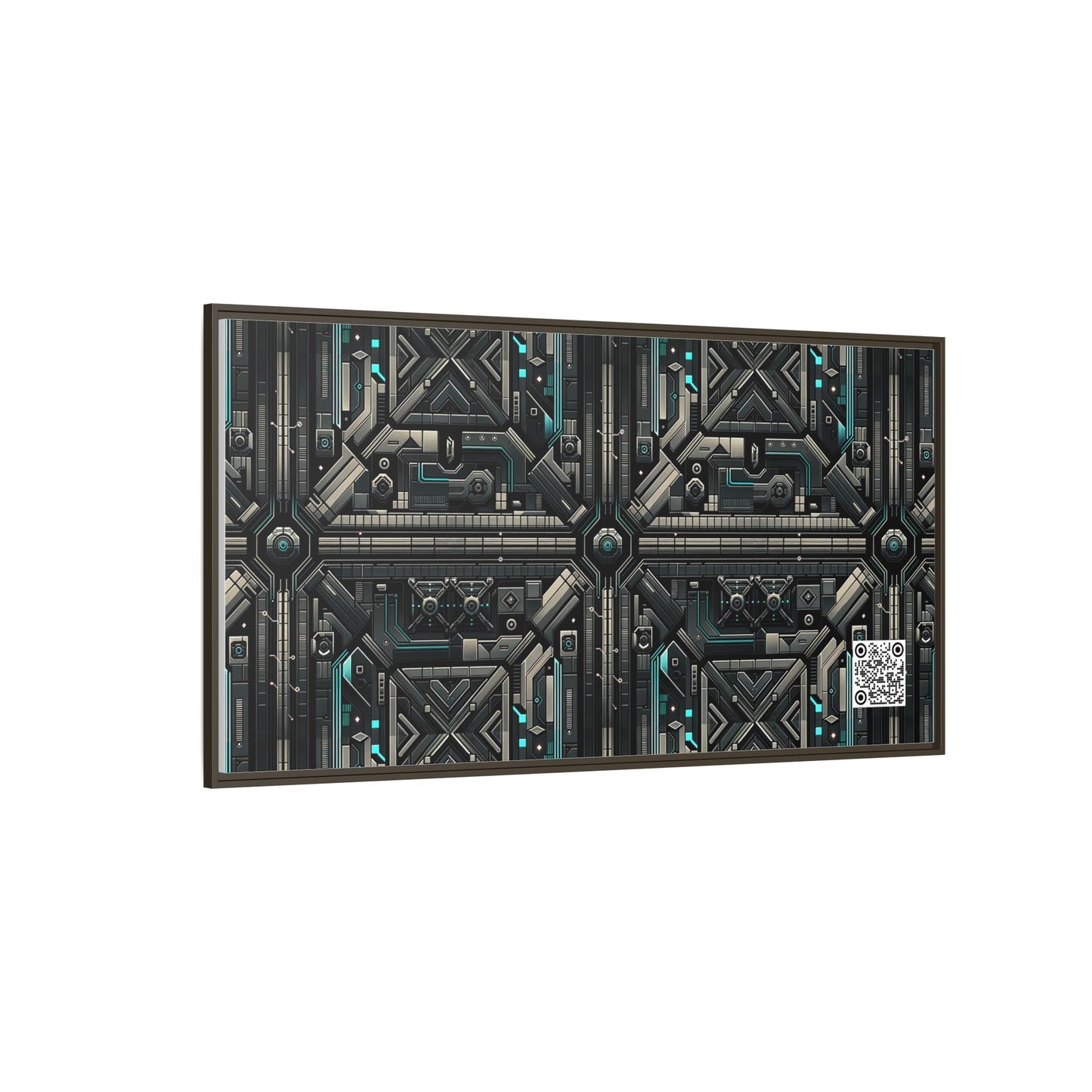 Tech Noir Futuristic Tech Aesthetic with a Dark Twist Matte Canvas, Framed (multi-color) - 8404 Design-59 B