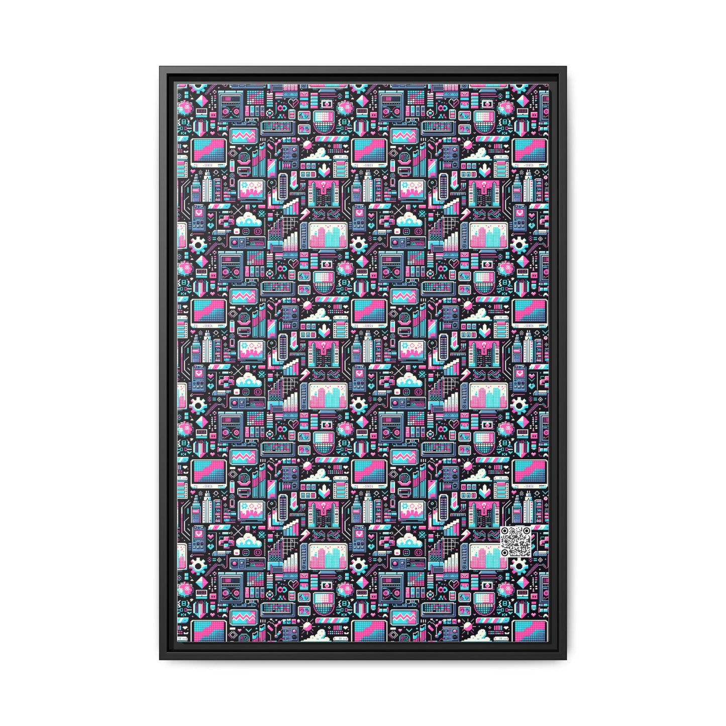 Digital Rebellion Youthful Streetwear with a Rebellious Digital Twist Matte Canvas, Framed (multi-color) - 8404 Design-71 A