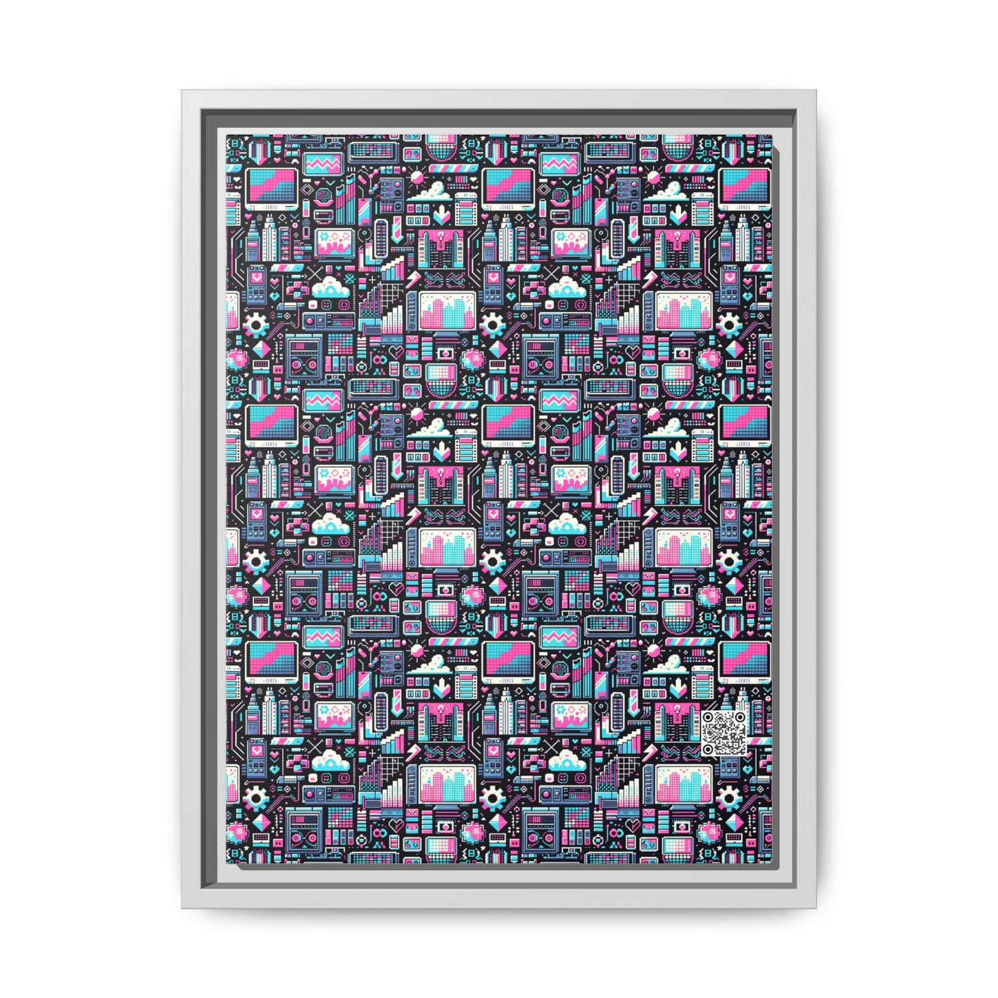 Digital Rebellion Youthful Streetwear with a Rebellious Digital Twist Matte Canvas, Framed (multi-color) - 8404 Design-71 A