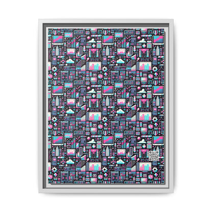 Digital Rebellion Youthful Streetwear with a Rebellious Digital Twist Matte Canvas, Framed (multi-color) - 8404 Design-71 A