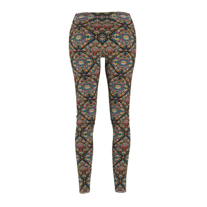 Cultural Fusion Tech Blend of Cultural Heritage With Tech-Inspired Elements Women's Cut & Sew Casual Leggings - 8404 Design-58