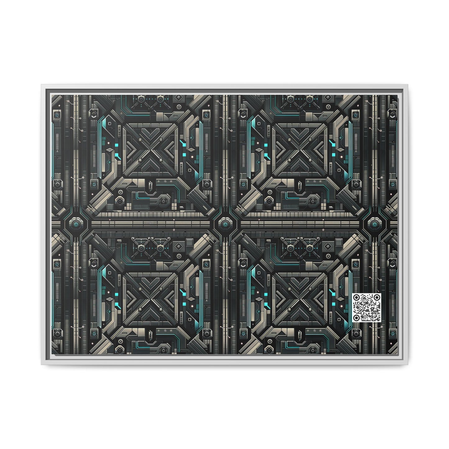 Tech Noir Futuristic Tech Aesthetic with a Dark Twist Matte Canvas, Framed (multi-color) - 8404 Design-59 A