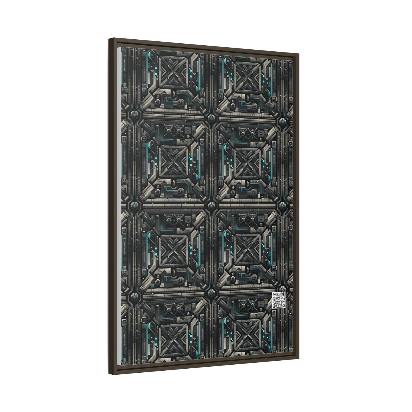 Tech Noir Futuristic Tech Aesthetic with a Dark Twist Matte Canvas, Framed (multi-color) - 8404 Design-59 A