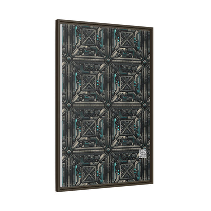 Tech Noir Futuristic Tech Aesthetic with a Dark Twist Matte Canvas, Framed (multi-color) - 8404 Design-59 A