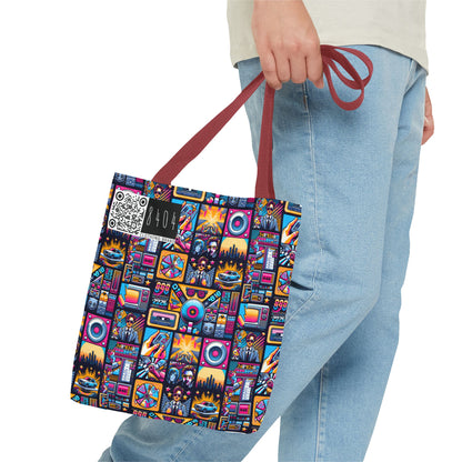Digital Pop Culture Mashup Maximalist Pop Tote Bag - 8404 Design-52