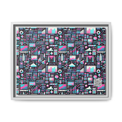 Digital Rebellion Youthful Streetwear with a Rebellious Digital Twist Matte Canvas, Framed (multi-color) - 8404 Design-71 A