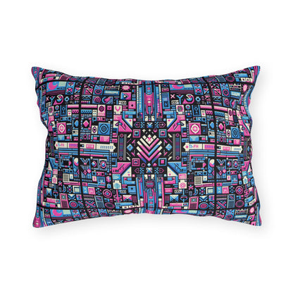 Digital Rebellion Youthful Streetwear with a Rebellious Digital Twist Outdoor Pillow - 8404 Design-65
