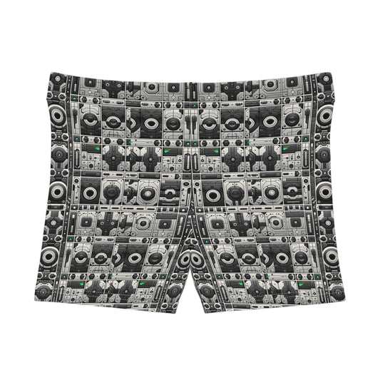 Tech Utility Aesthetics Tech-Forward Minimalism Women's Shorts - 8404 Design-60