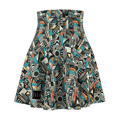 Digital Street Art Urban Street Style Women's Skater Skirt - 8404 Design-81
