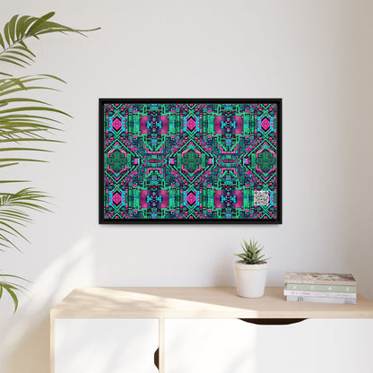 Digital Glitch Vibes Tech-Inspired Streetwear Matte Canvas, Framed (multi-Color) - 8404 Design-71 A