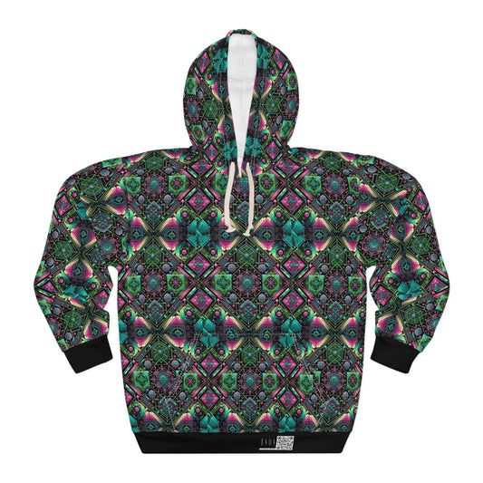 Tech-Infused Graphics Tech-Forward Streetwear Pullover Hoodie - 8404 Design-45