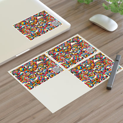 Neon Pop Playful Pop Culture Mashup Sticker Sheets - 8404 Design-62