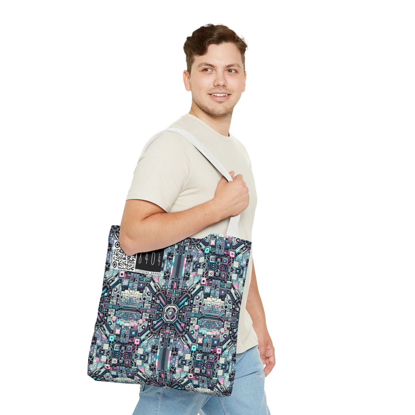 Digital Renaissance Tech-Forward Maximalism Tote Bag - 8404 Design-44