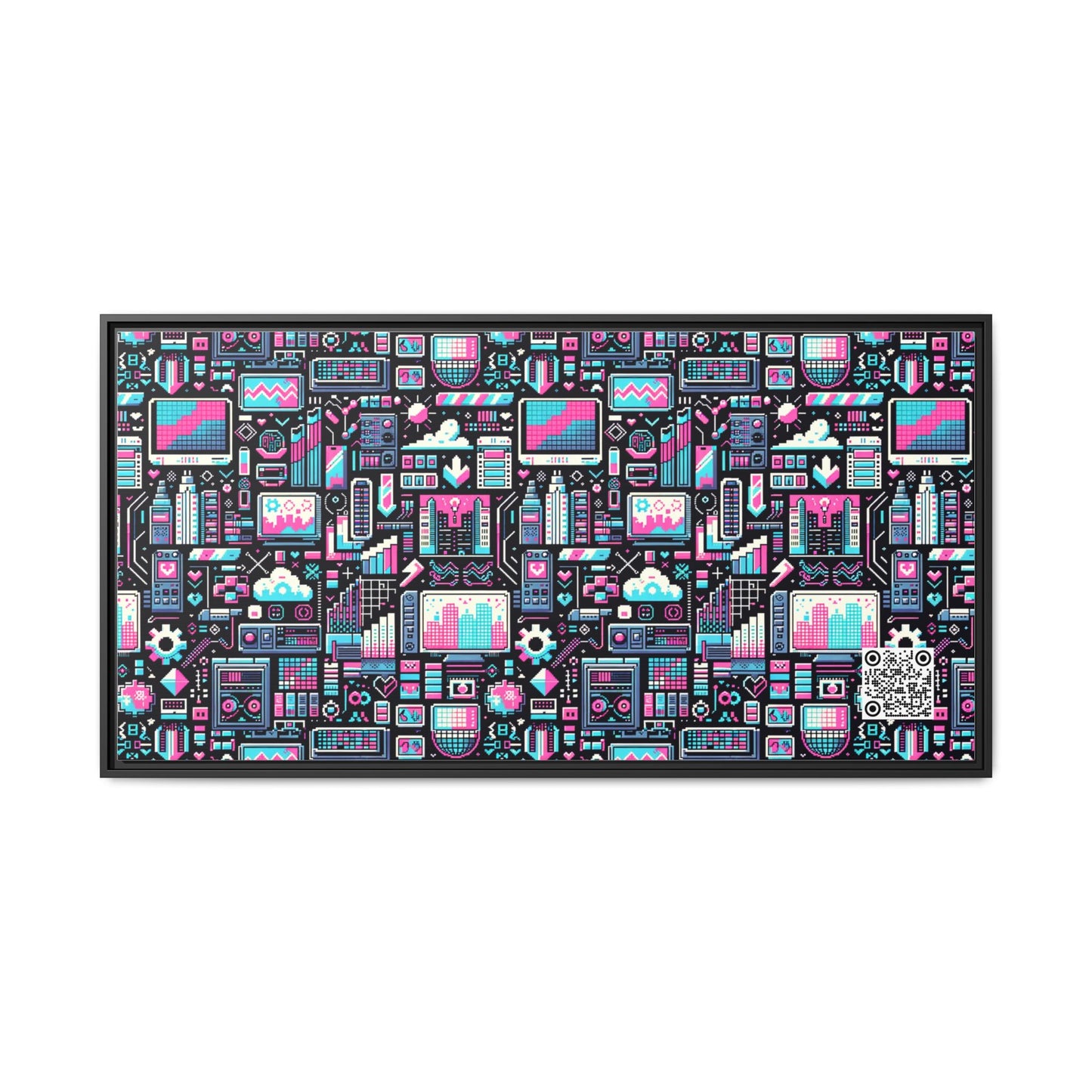 Digital Rebellion Youthful Streetwear with a Rebellious Digital Twist Matte Canvas, Framed (multi-color) - 8404 Design-71 B