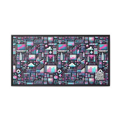 Digital Rebellion Youthful Streetwear with a Rebellious Digital Twist Matte Canvas, Framed (multi-color) - 8404 Design-71 B