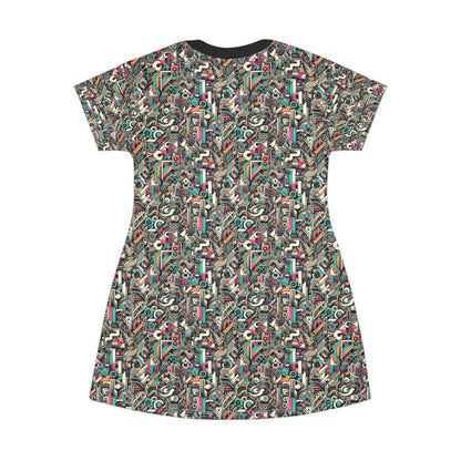 Digital Street Art Urban Street Style T-shirt Dress - 8404 Design-74