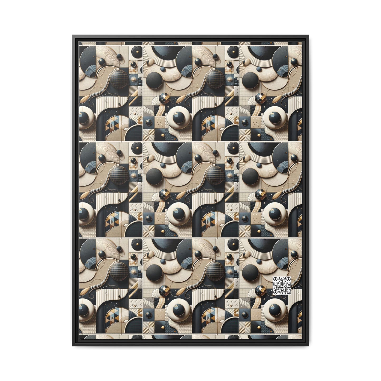 Tech-forward Luxe Streetwear Tech Luxe Fusion Matte Canvas, Framed (multi-color) - 8404 Design-71 A