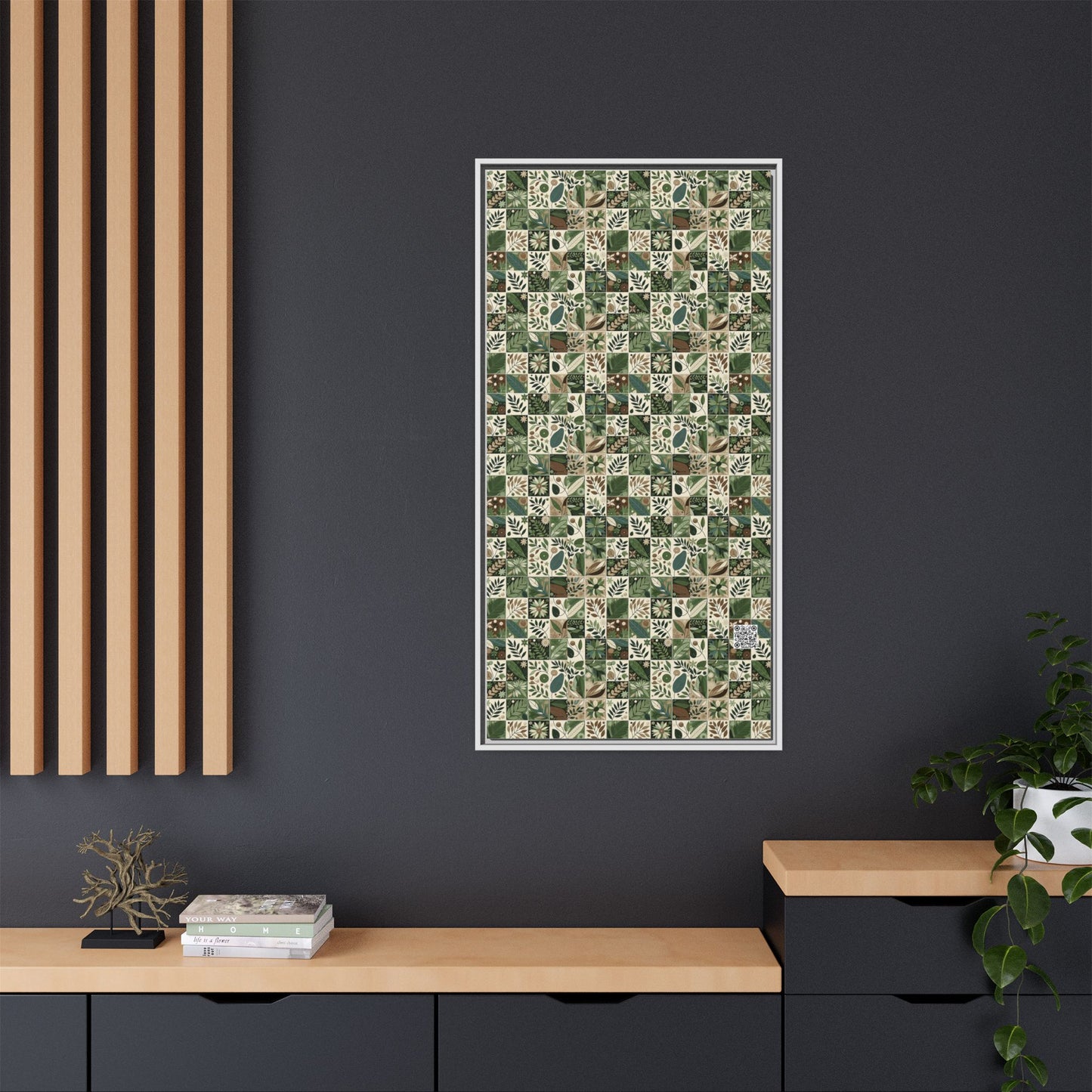 Streetwear Sustainability Environmentally Conscious Streetwear with a Natural Aesthetic Matte Canvas, Framed (multi-color) - 8404 Design-57 B