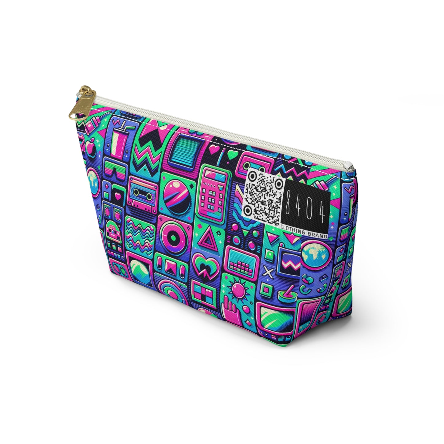 Neon Retro Revival Retro Futurism Accessory Pouch W T-bottom - 8404 Design-60