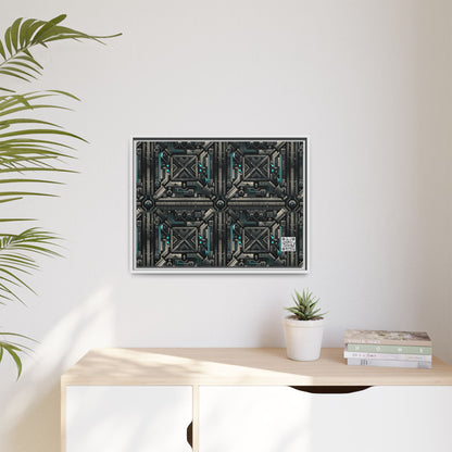 Tech Noir Futuristic Tech Aesthetic with a Dark Twist Matte Canvas, Framed (multi-color) - 8404 Design-59 A