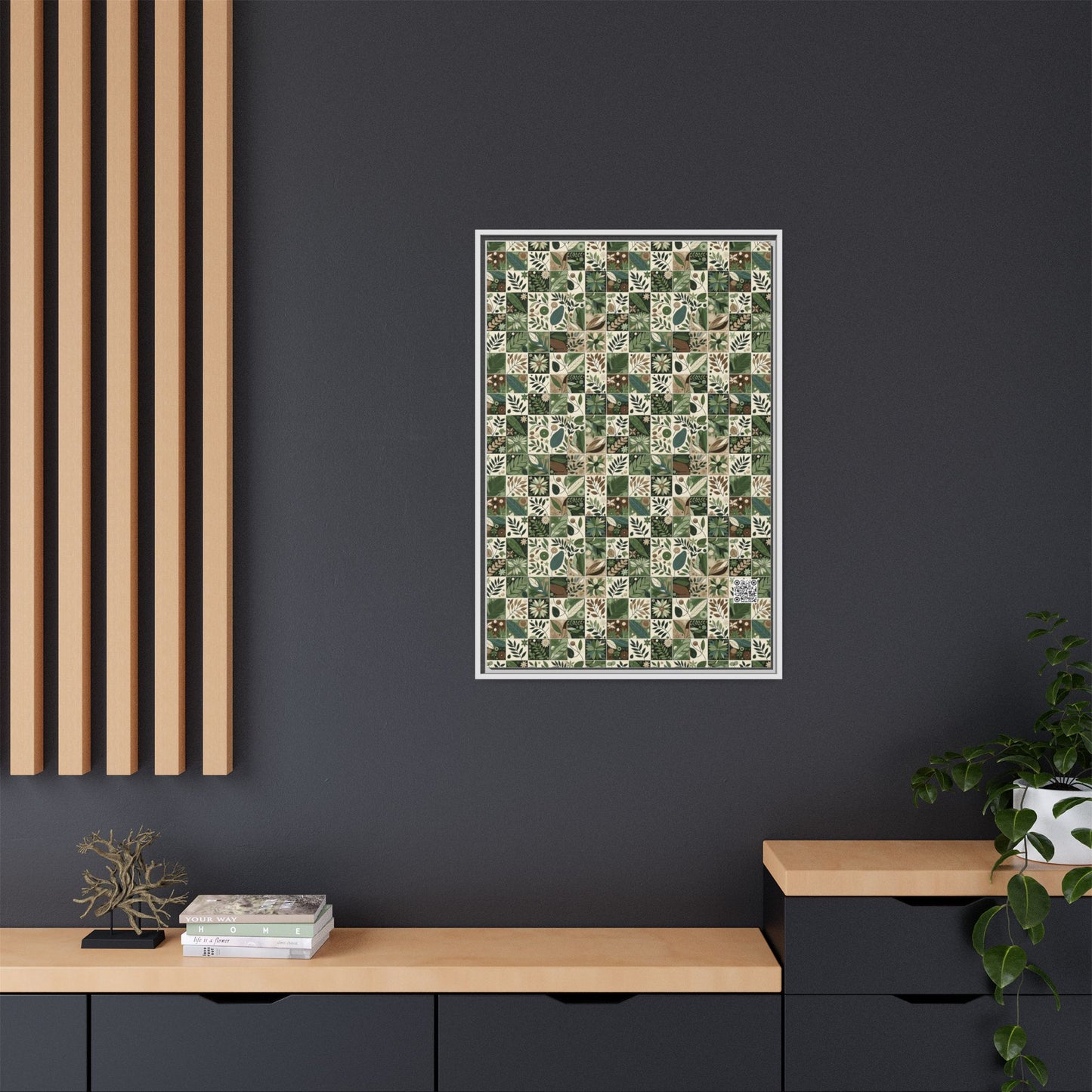 Streetwear Sustainability Environmentally Conscious Streetwear with a Natural Aesthetic Matte Canvas, Framed (multi-color) - 8404 Design-57 A