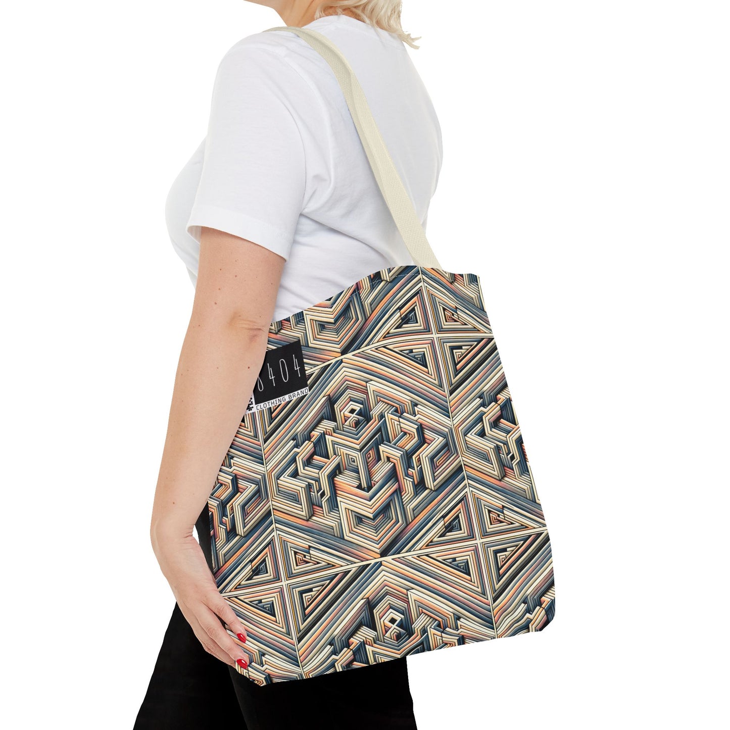 Tech Illusion Graphics Futuristic Artistry Tote Bag - 8404 Design-52