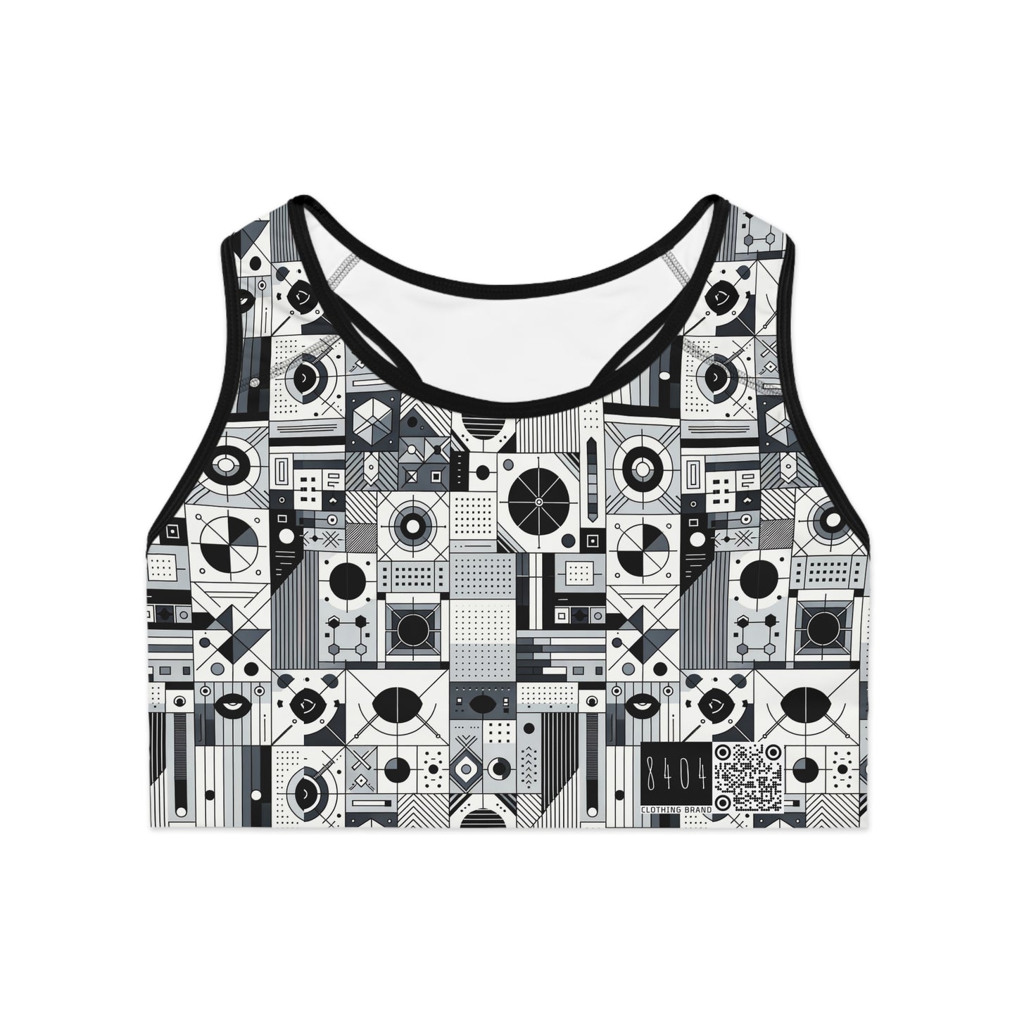 Digital Minimalism Minimalist Tech Sports Bra - 8404 Design-65