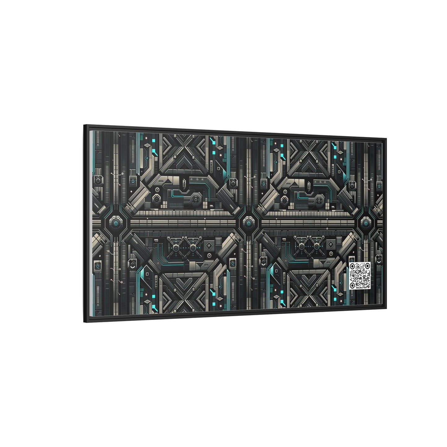 Tech Noir Futuristic Tech Aesthetic with a Dark Twist Matte Canvas, Framed (multi-color) - 8404 Design-59 B
