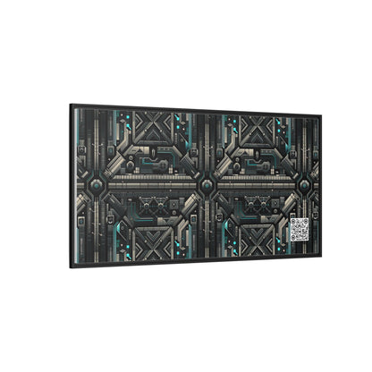 Tech Noir Futuristic Tech Aesthetic with a Dark Twist Matte Canvas, Framed (multi-color) - 8404 Design-59 B