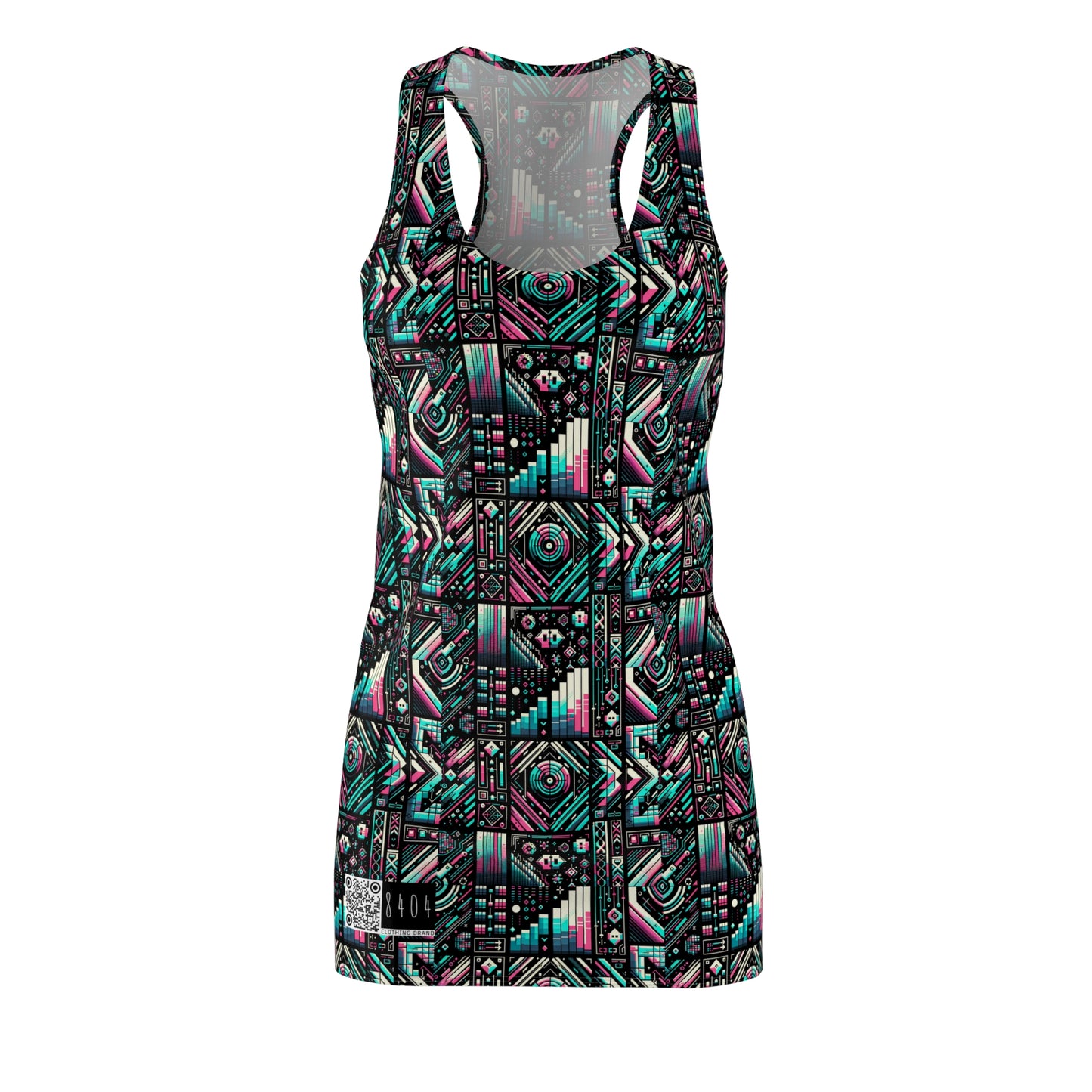 Digital Artistry Digital-native Streetwear Women's Cut & Sew Racerback Dress - 8404 Design-60
