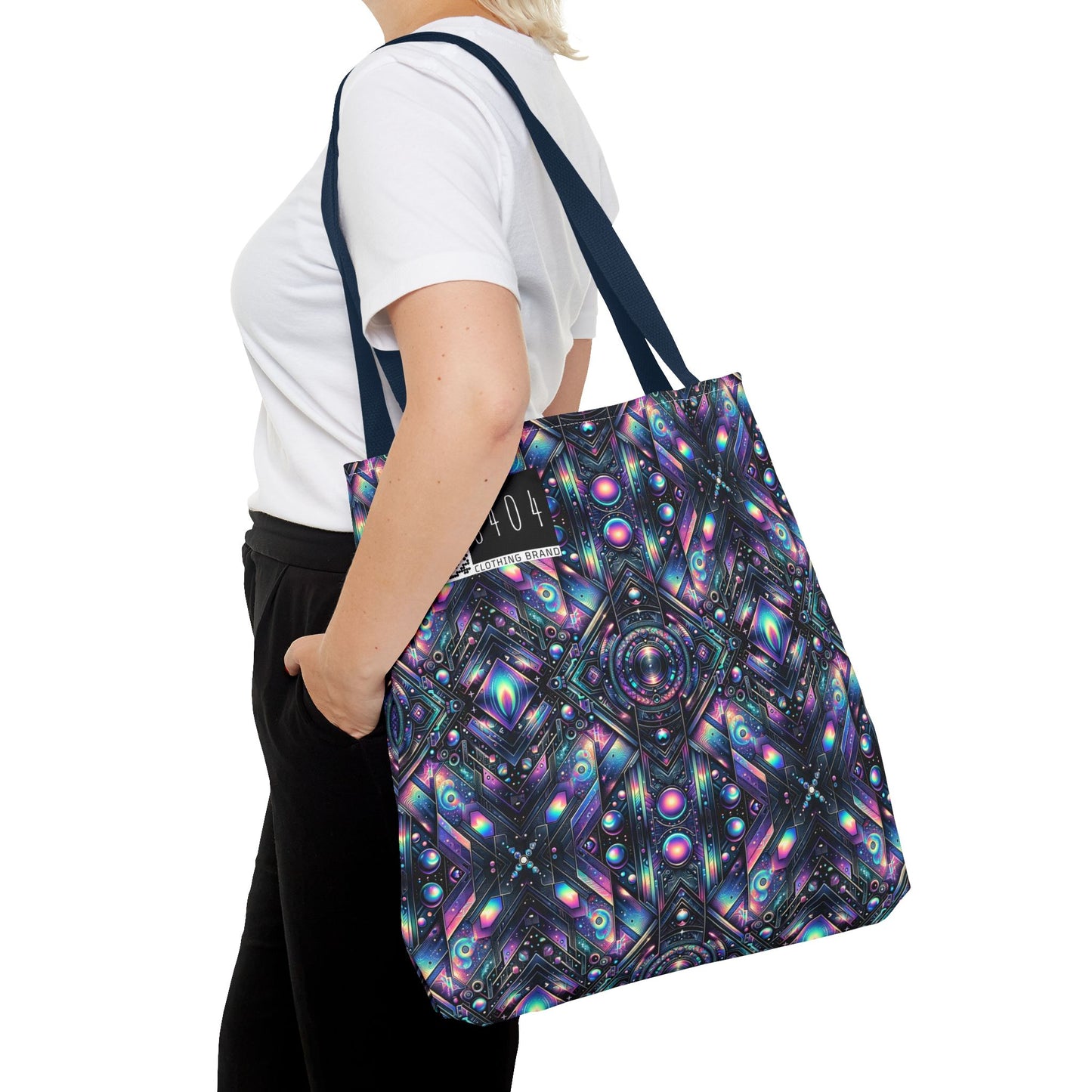 Galactic Hues Tech-Forward Cosmic Fusion Tote Bag - 8404 Design-58