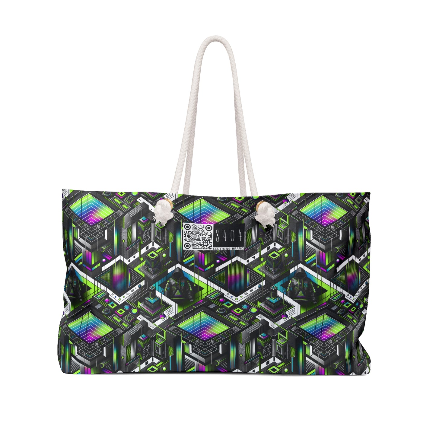Retro Futurism Graphics Tech-Forward Streetwear Weekender Bag - 8404 Design-52