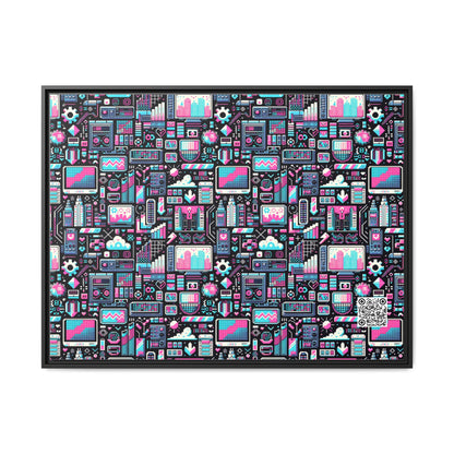Digital Rebellion Youthful Streetwear with a Rebellious Digital Twist Matte Canvas, Framed (multi-color) - 8404 Design-71 A