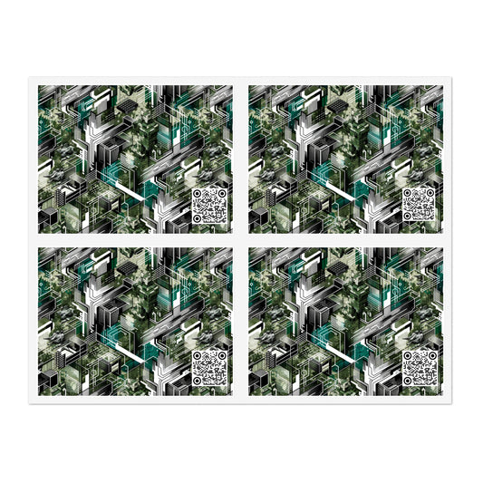 Tech Camo Fusion Tech-Forward Streetwear With a Futuristic Edge Sticker Sheets - 8404 Design-64