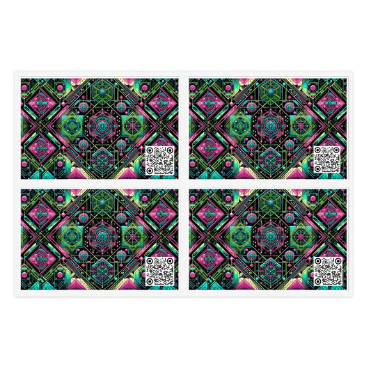Tech-Infused Graphics Tech-Forward Streetwear Sticker Sheets - 8404 Design-45