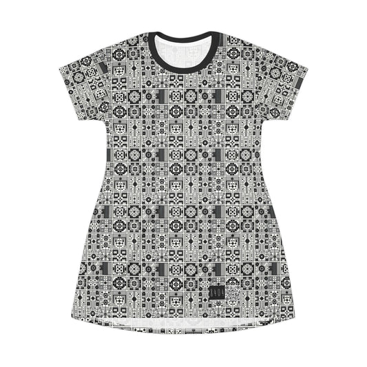 Digital Minimalism Minimalist Tech T-Shirt Dress - 8404 Design-55