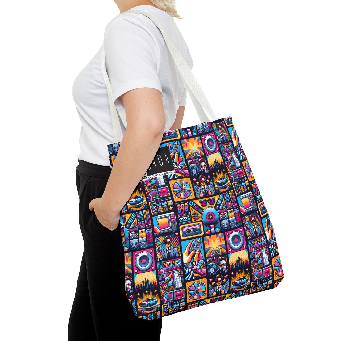 Digital Pop Culture Mashup Maximalist Pop Tote Bag - 8404 Design-52