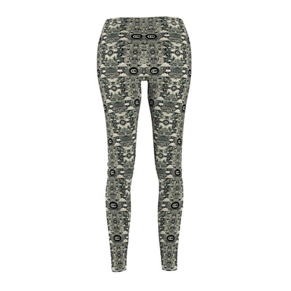 Cyber Garden Party Tech Garden Extravaganza Women's Cut & Sew Casual Leggings - 8404 Design-54