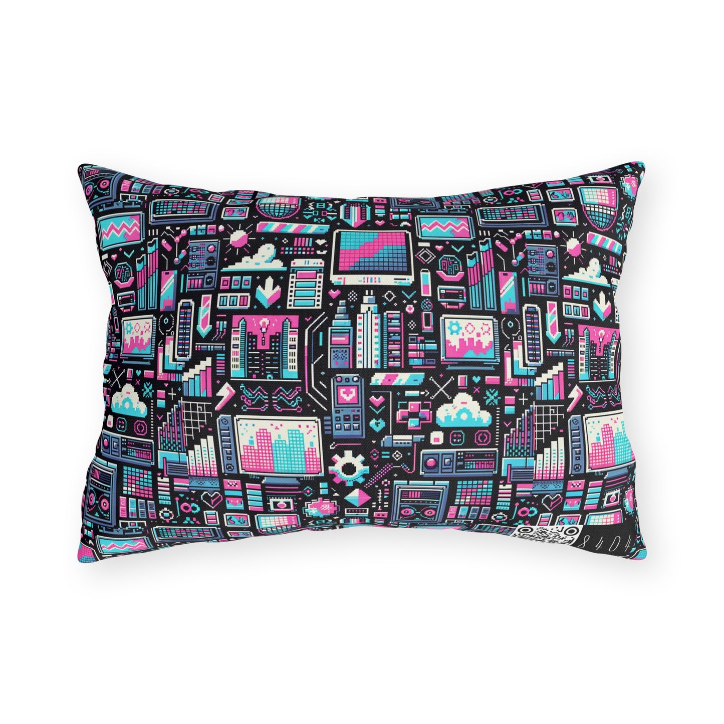 Digital Rebellion Youthful Streetwear with a Rebellious Digital Twist Outdoor Pillow - 8404 Design-71