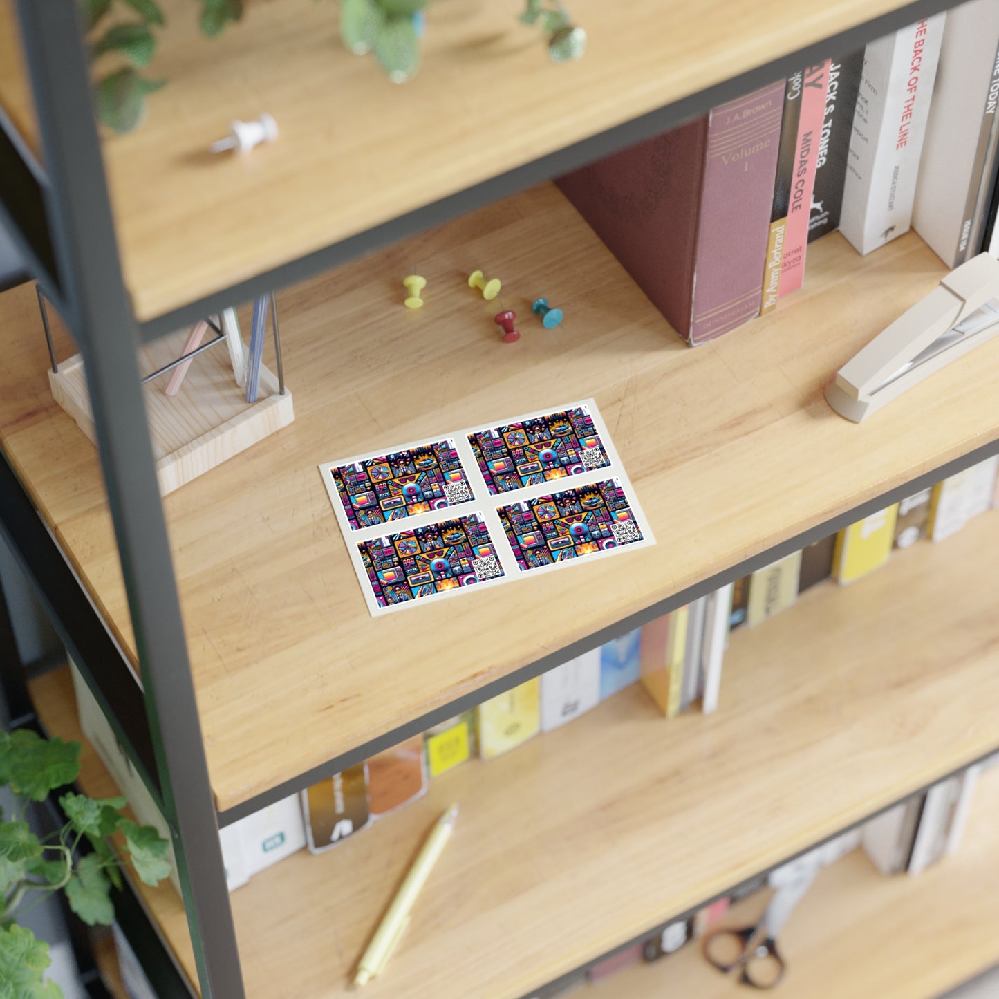 Digital Pop Culture Mashup Maximalist Pop Sticker Sheet - 8404 Design-52