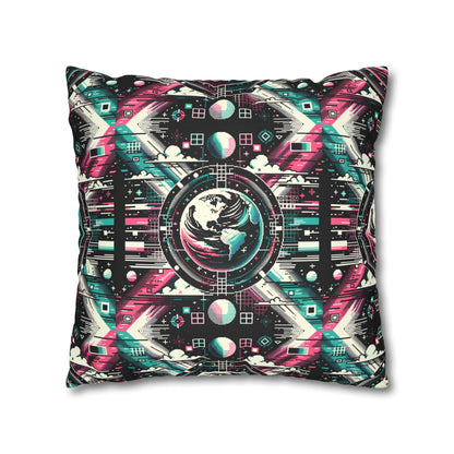 Digital Artistry Digital-native Streetwear Faux Suede Square Pillowcase - 8404 Design-62