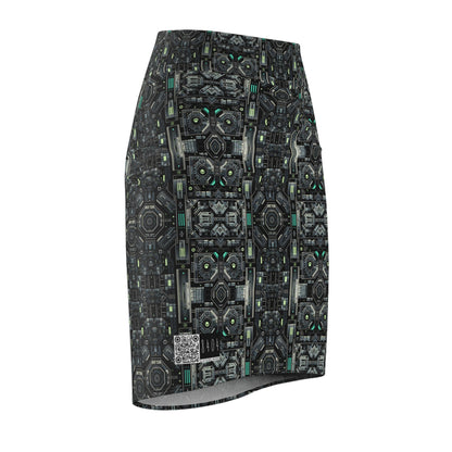 Tech Noir Tech-Forward Minimalism Women's Pencil Skirt - 8404 Design-52