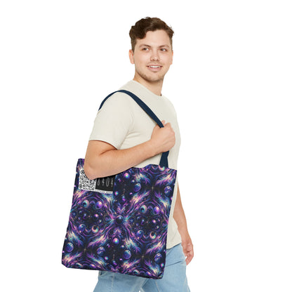 Galactic Hues Tech-Forward Cosmic Fusion Tote Bag - 8404 Design-41