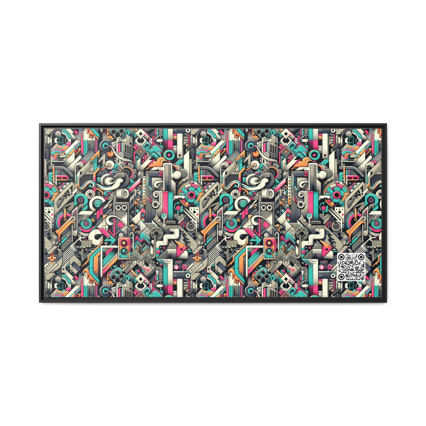 Digital Street Art Urban Street Style Matte Canvas, Framed (multi-color) - 8404 Design-74 B