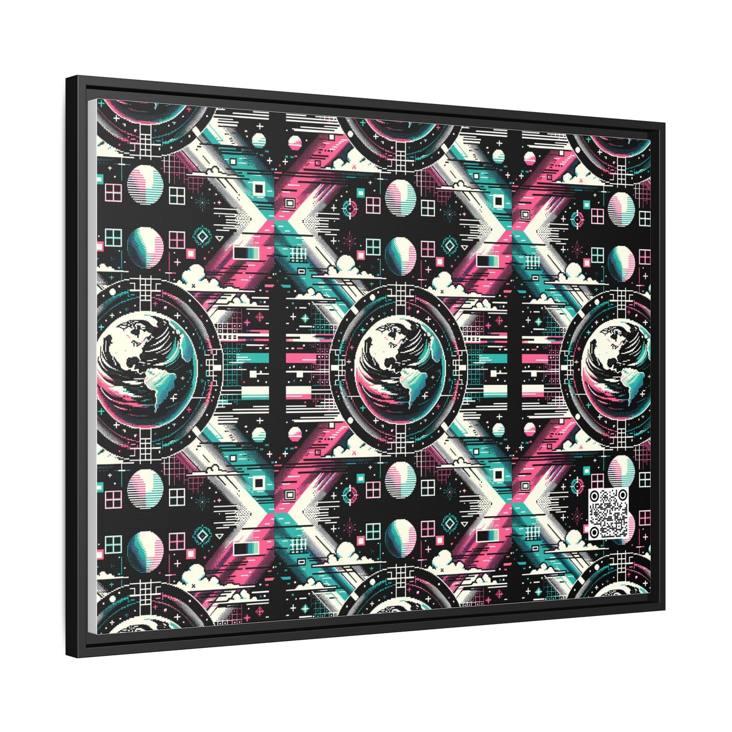 Digital Artistry Digital-native Streetwear Matte Canvas, Framed (multi-color) - 8404 Design-62 A