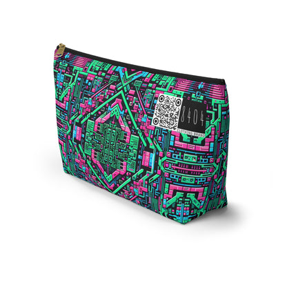 Digital Glitch Vibes Tech-Inspired Streetwear Accessory Pouch W T-Bottom - 8404 Design-71