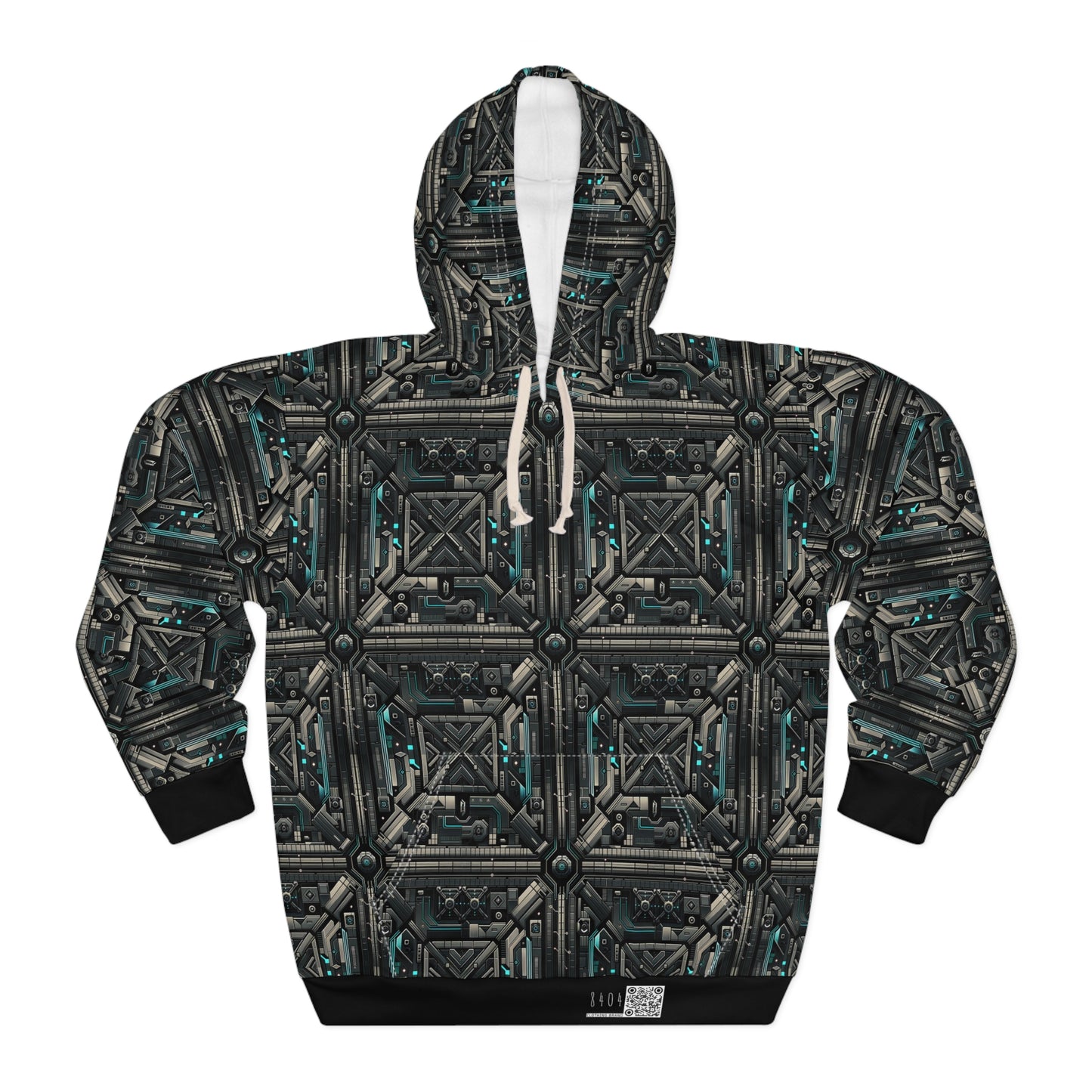 Tech Noir Futuristic Tech Aesthetic with a Dark Twist Pullover Hoodie - 8404 Design-59